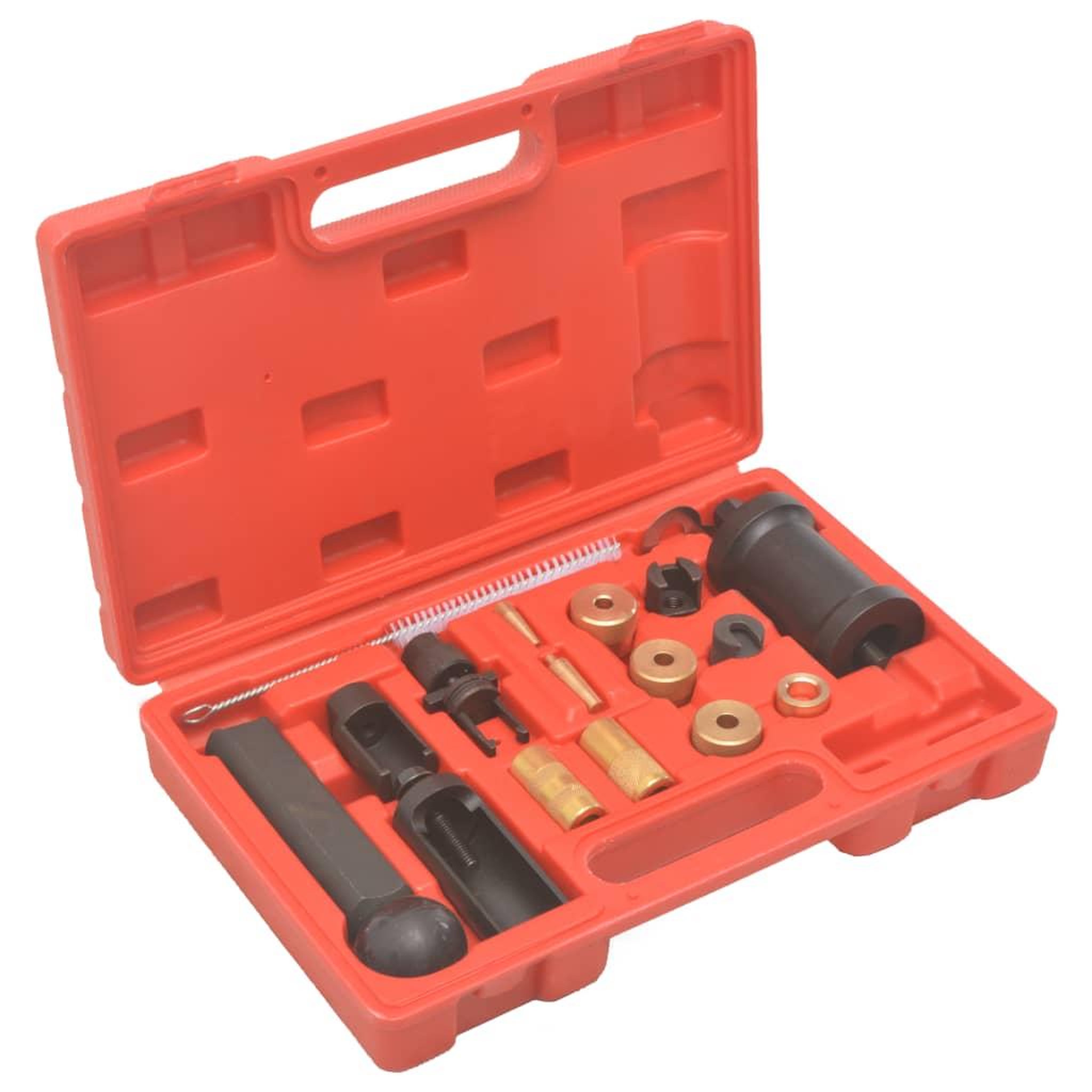 Voir la diapositive 1 : VIDAXL Kit d'outils d'installation d'injecteurs 18 pcs pour VAG VW