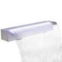 Voir la diapositive 3 : VIDAXL Lame d'eau rectangulaire a LED 60 cm en acier inoxydable pour piscine
