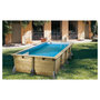 Voir la diapositive 3 : UBBINK Piscine hors sol bois rectangulaire - 350x505x126cm - Liner Bleu -AZURA