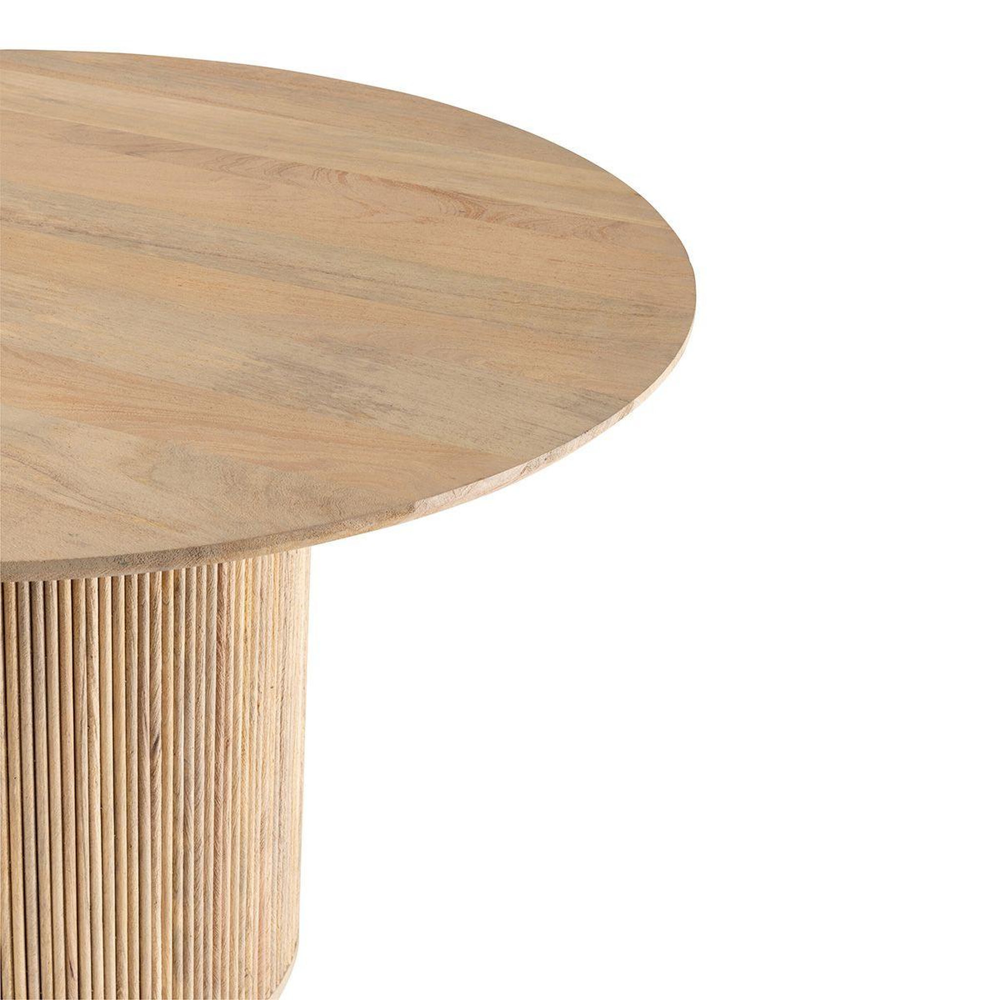 Voir la diapositive 2 : J-LINE Table de Repas Design en Bois  Vincent  120cm Naturel