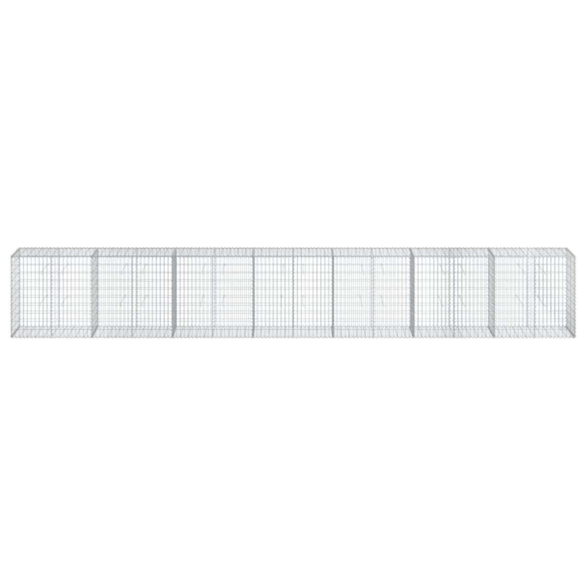 VIDAXL Panier gabion avec couvercle 700x50x100 cm fer galvanise