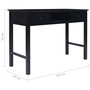 Voir la diapositive 6 : VIDAXL Bureau Noir 110 x 45 x 76 cm Bois