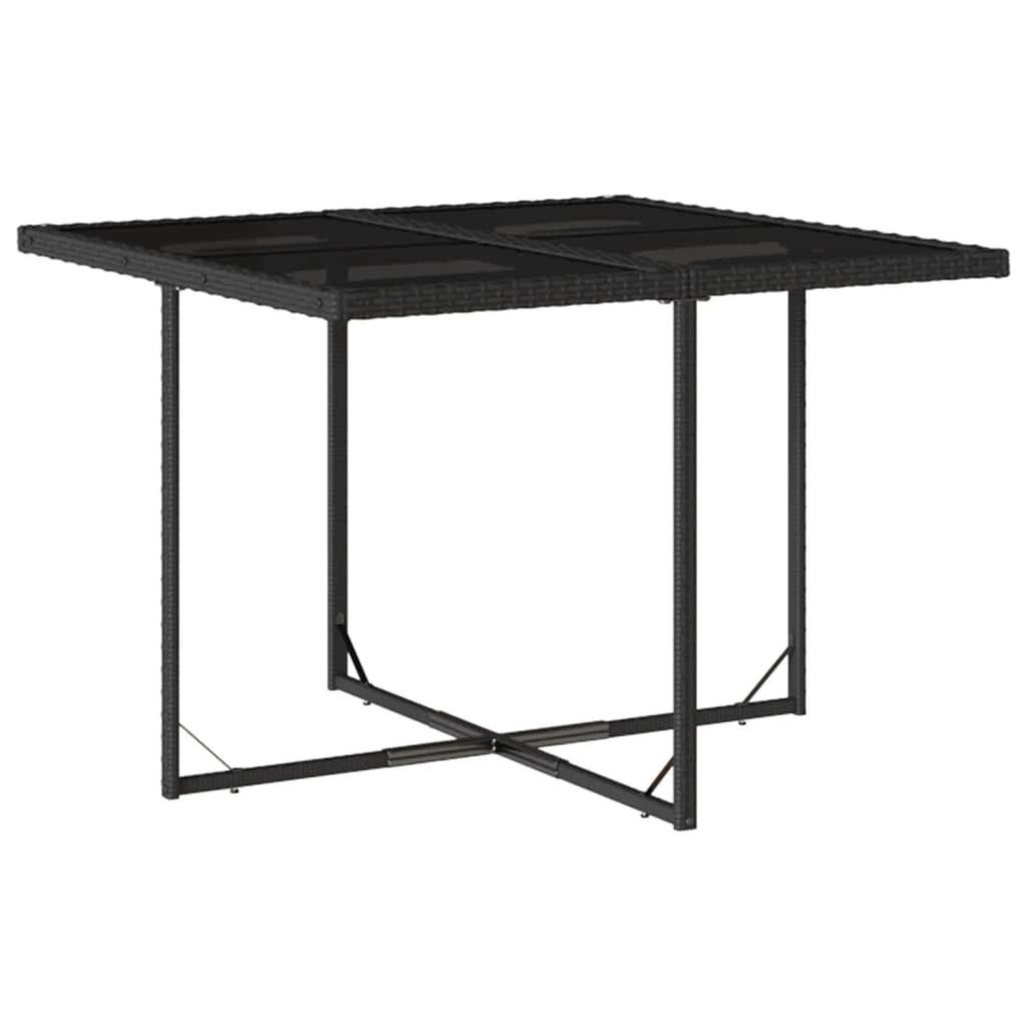 Voir la diapositive 4 : VIDAXL Ensemble a manger de jardin 9pcs coussins noir resine tressee