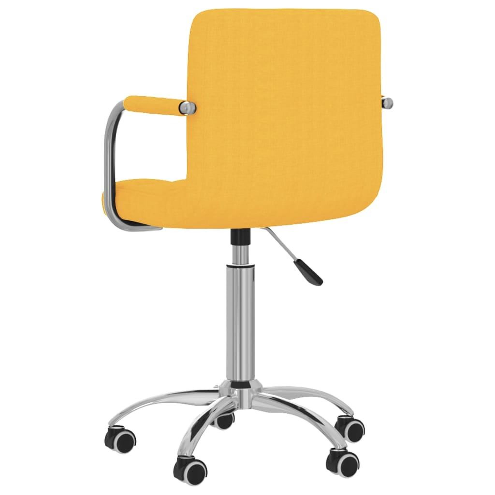 Voir la diapositive 5 : VIDAXL Chaise pivotante de bureau Jaune moutarde Tissu