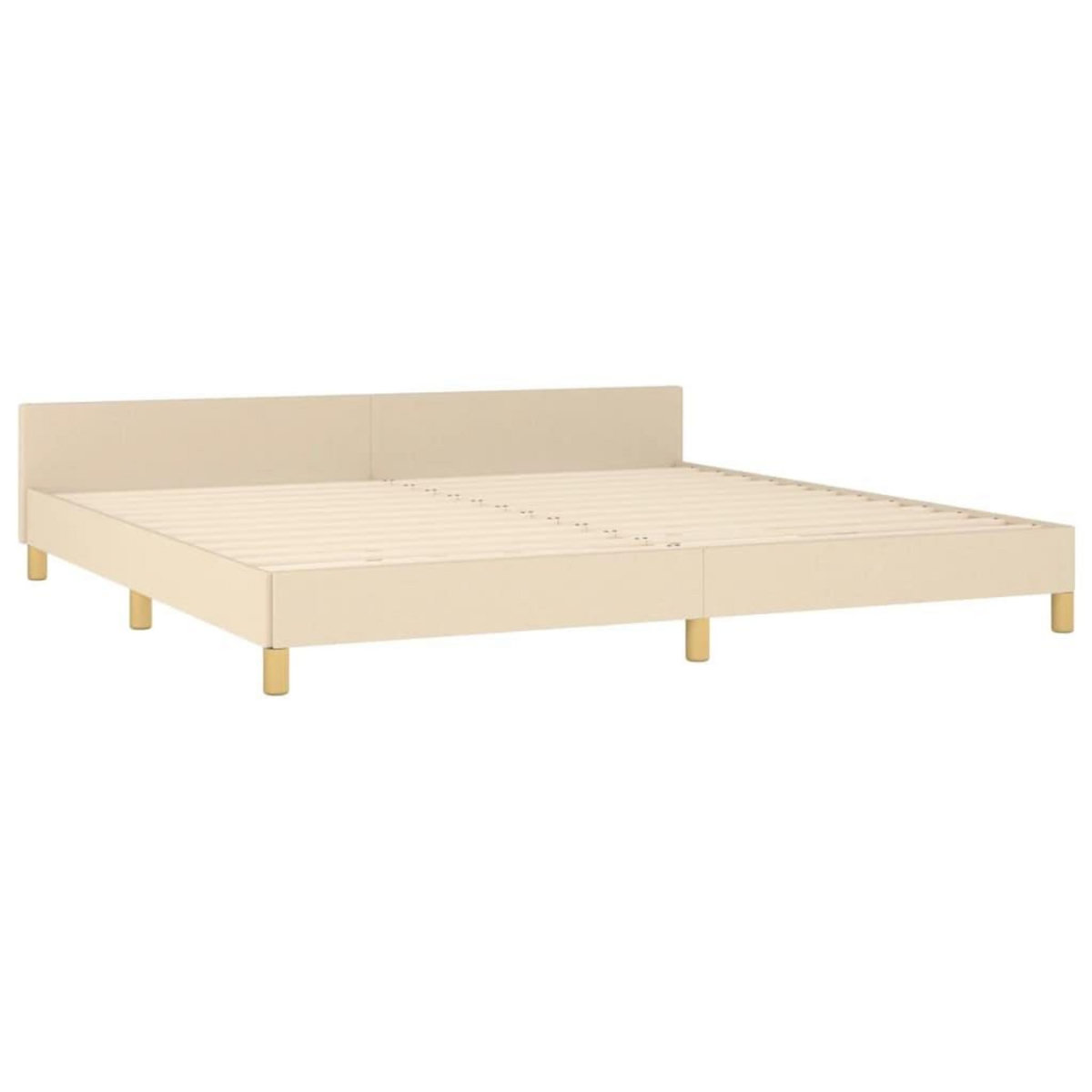VIDAXL Cadre de lit sans matelas creme 200x200 cm tissu