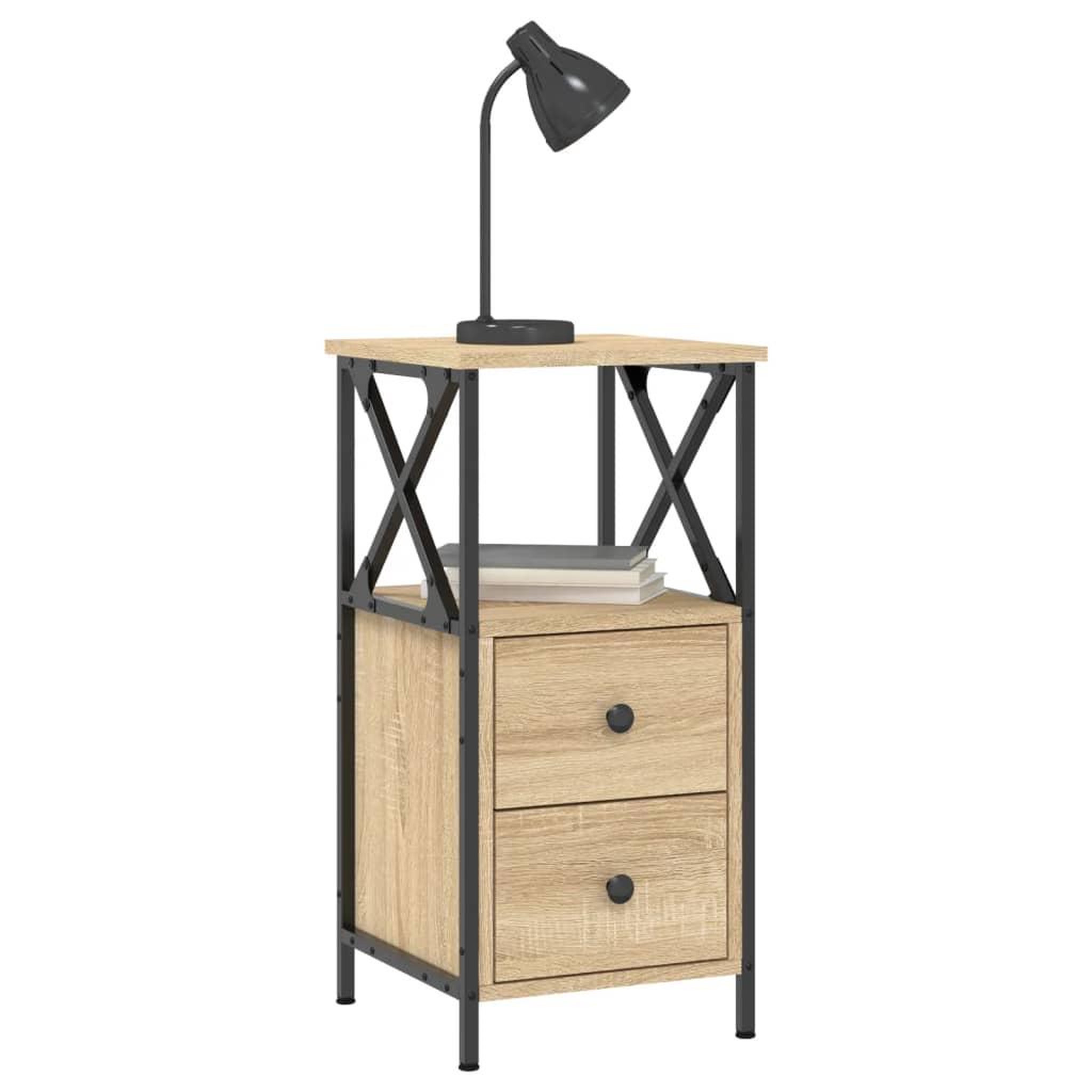 Voir la diapositive 3 : VIDAXL Table de chevet chene sonoma 34x35,5x70 cm bois d'ingenierie