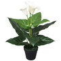 Voir la diapositive 1 : VIDAXL Plante artificielle avec pot Lis Calla 45 cm Blanc