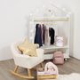 Voir la diapositive 5 : Atmosphera Kids Penderie à roulettes enfant Douceur - L. 80 x H. 120 cm - Blanc
