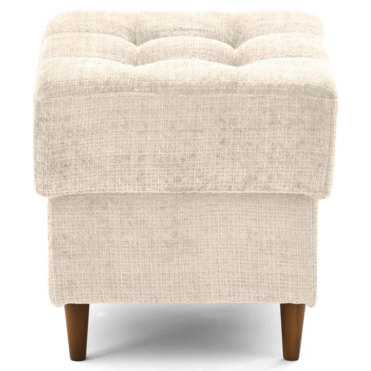 LISA DESIGN Anna - pouf en velours texturé - pieds en bois