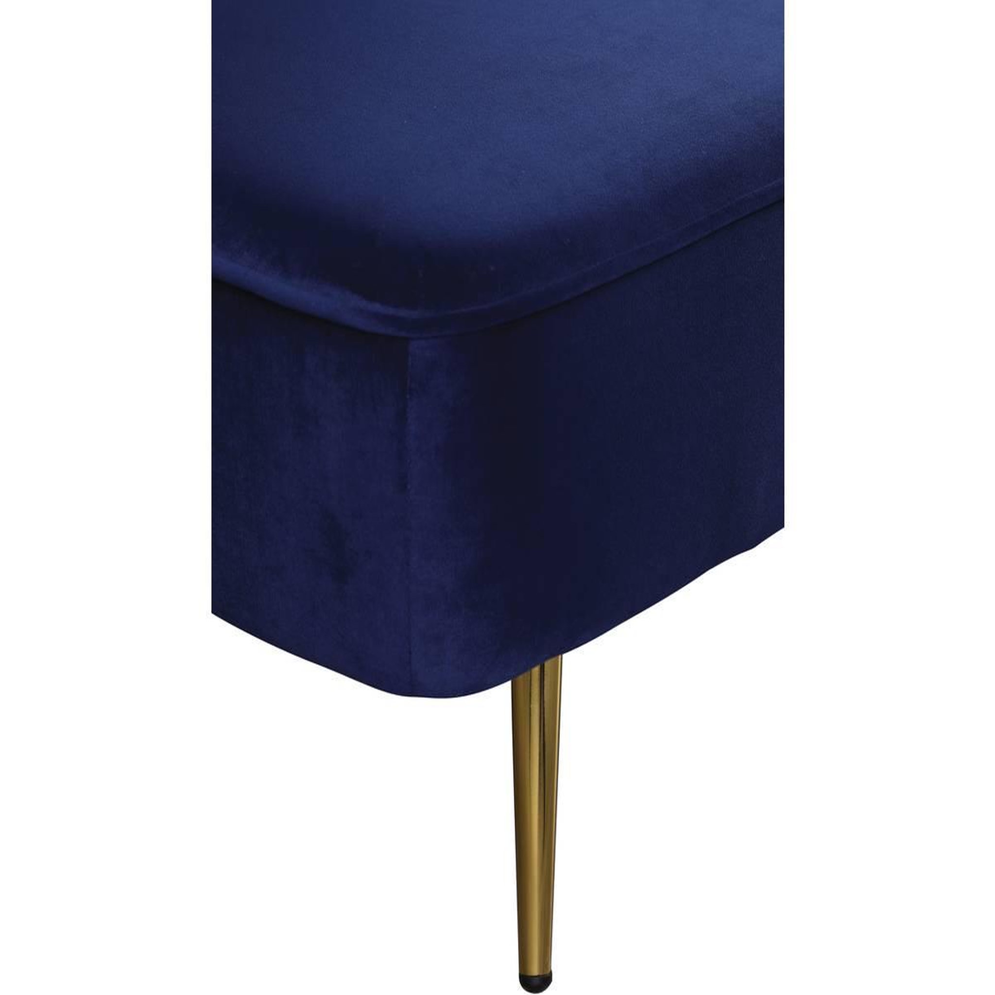Voir la diapositive 6 : Habitat et Jardin Canapé clic clac en velours  james  - 180 x  83 x 75 cm - 3 places - bleu foncé