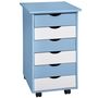 Voir la diapositive 4 : tectake Bureau réglable en hauteur et inclinable avec caisson de bureau à roulettes