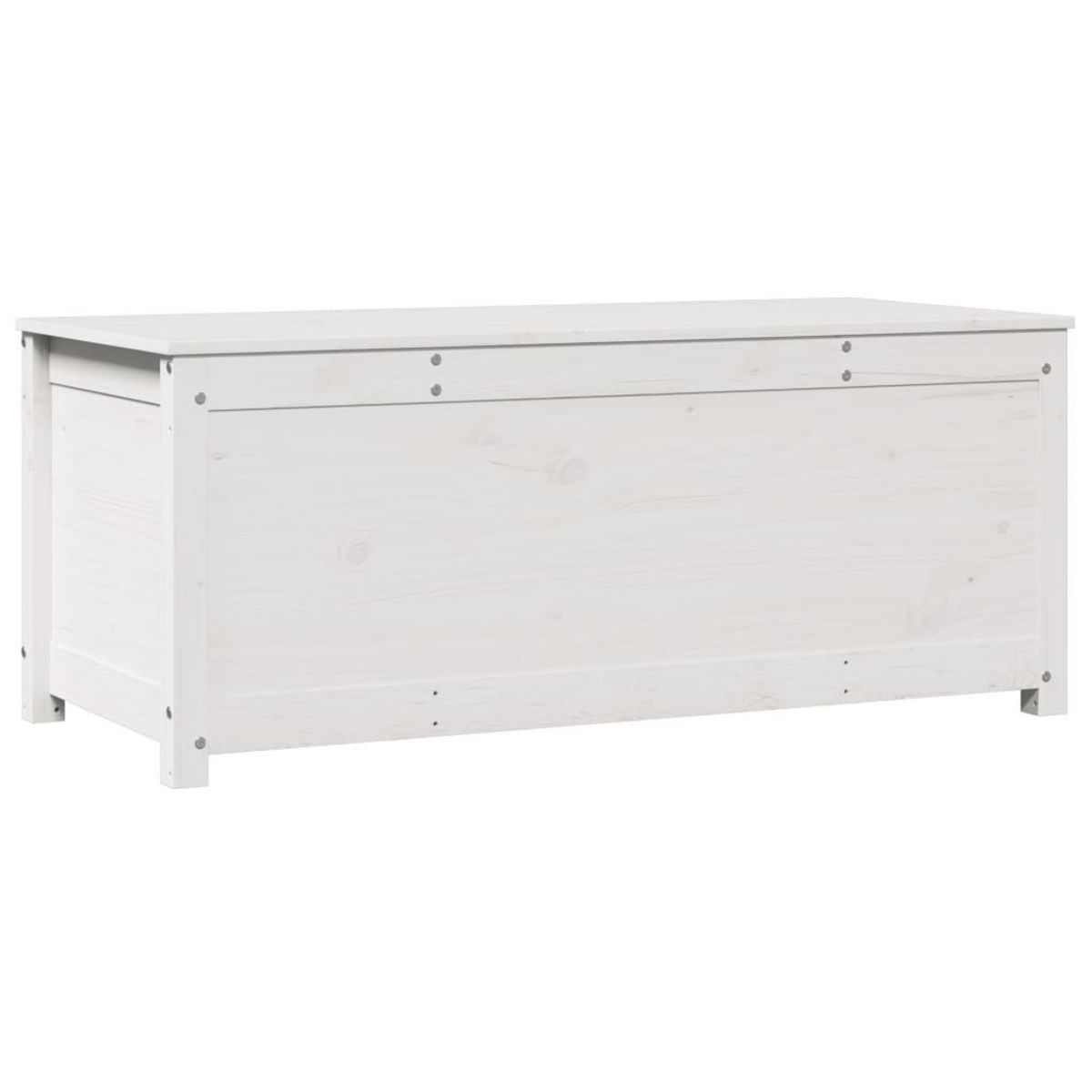 VIDAXL Boîte de rangement Blanc 110x50x45,5 cm Bois massif de pin