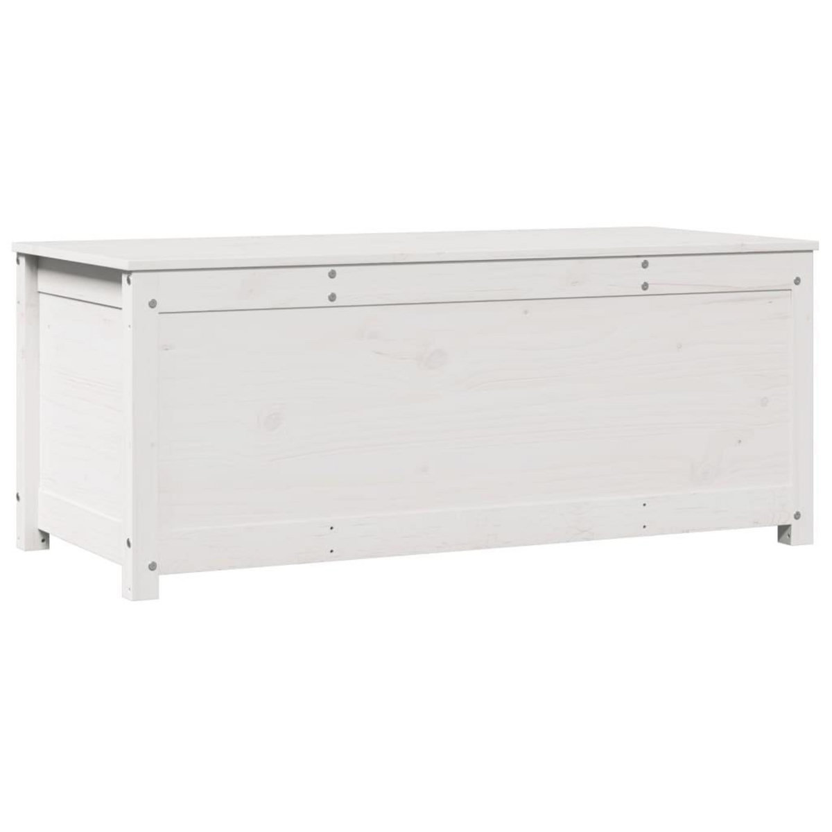 VIDAXL Boîte de rangement Blanc 110x50x45,5 cm Bois massif de pin