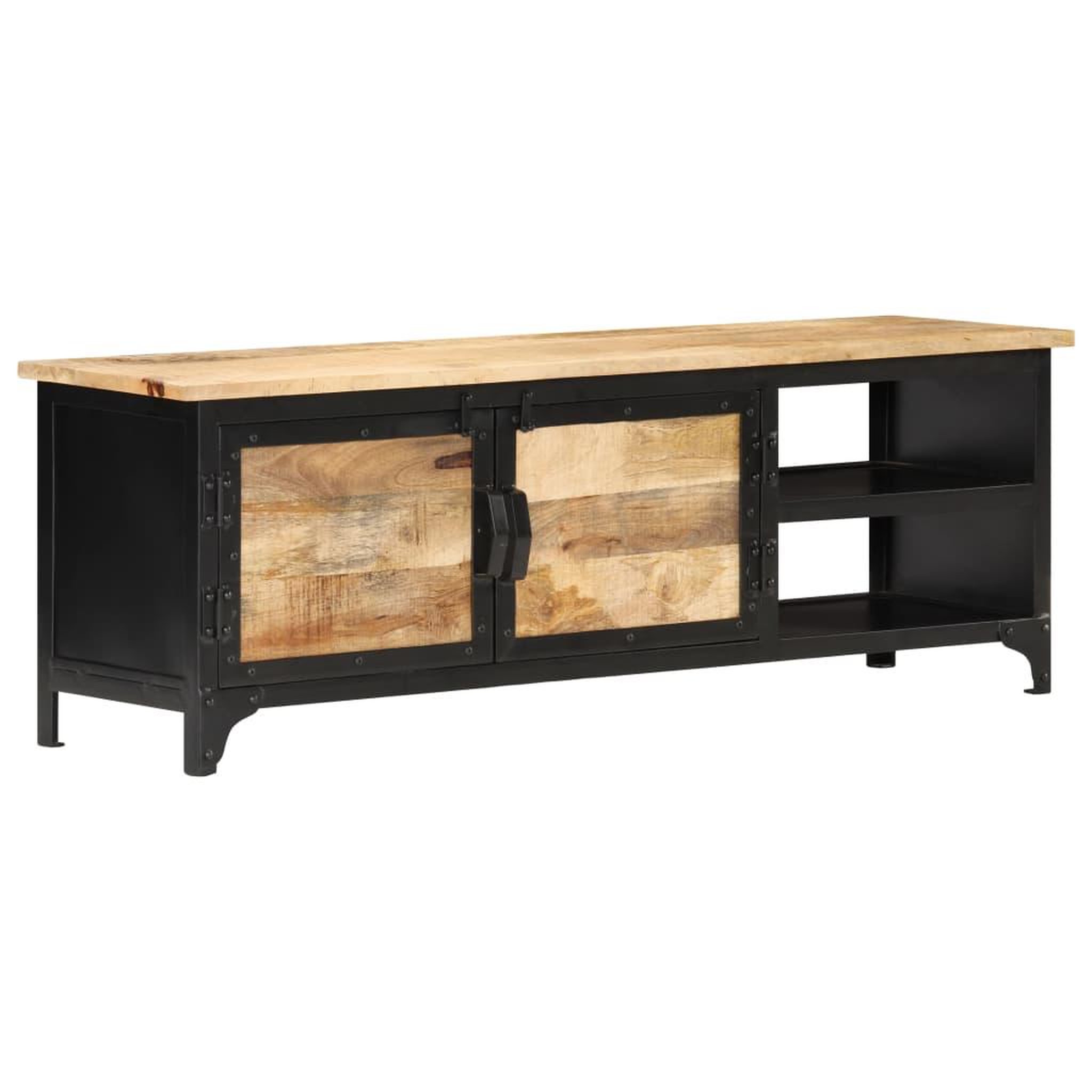 Voir la diapositive 1 : VIDAXL Meuble TV 120x30x40 cm Bois massif de manguier