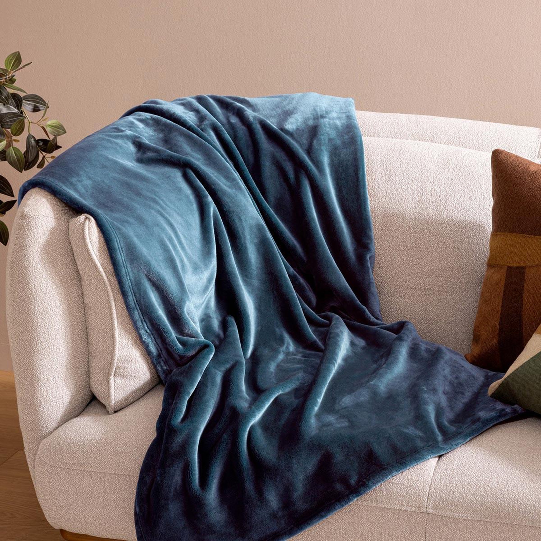 Voir la diapositive 3 : ATMOSPHERA Plaid flanelle  Petrol Atmosphera 180x230 Cuddly