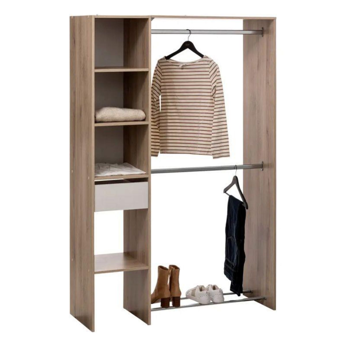  Dressing 2 Penderies  Dika  118cm Naturel
