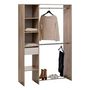 Voir la diapositive 2 :  Dressing 2 Penderies  Dika  118cm Naturel