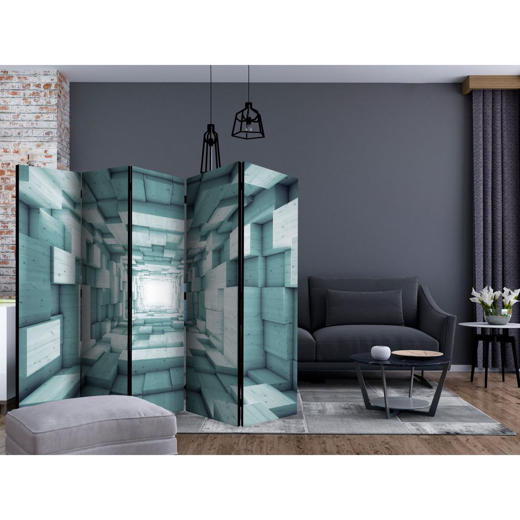 Voir la diapositive 2 : Paris Prix Paravent 5 volets  rectangular march ii  172x225cm