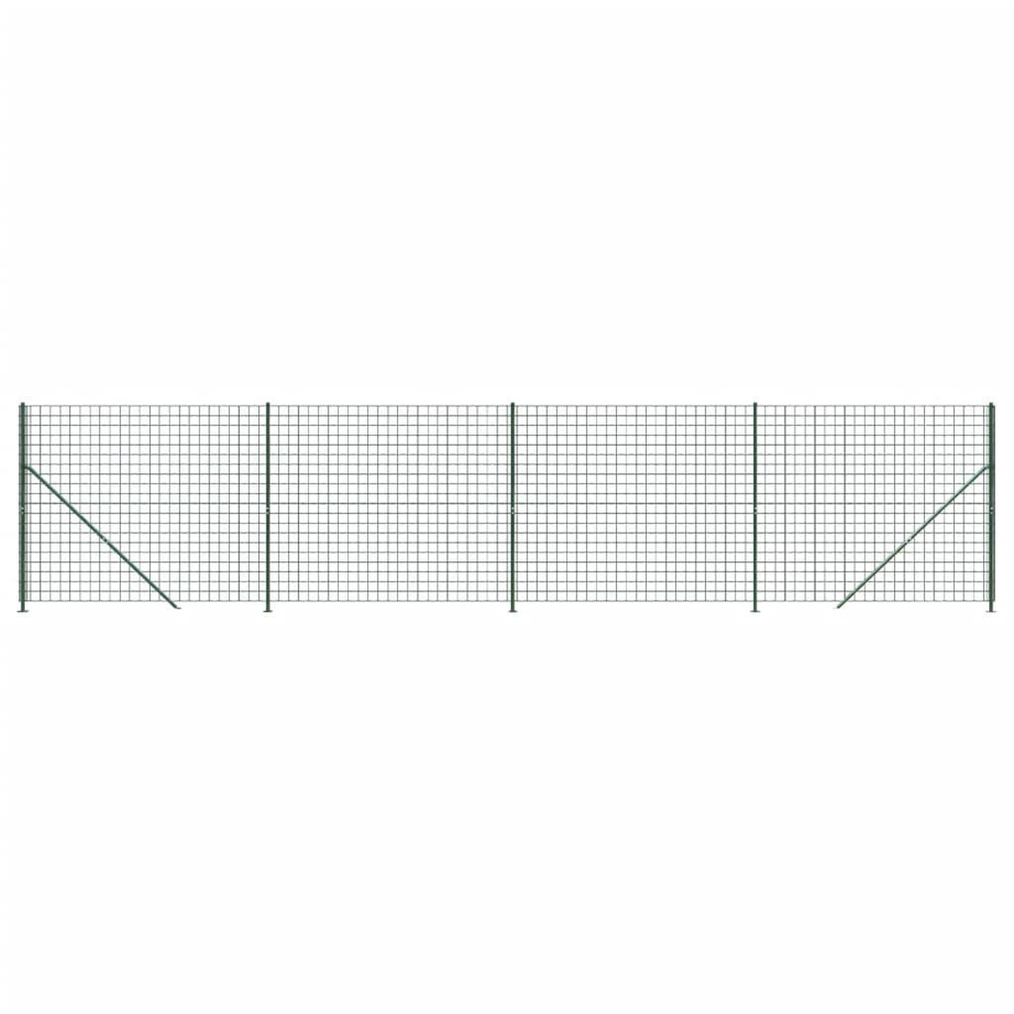 Voir la diapositive 2 : VIDAXL Cloture en treillis metallique avec bride vert 1,4x10 m