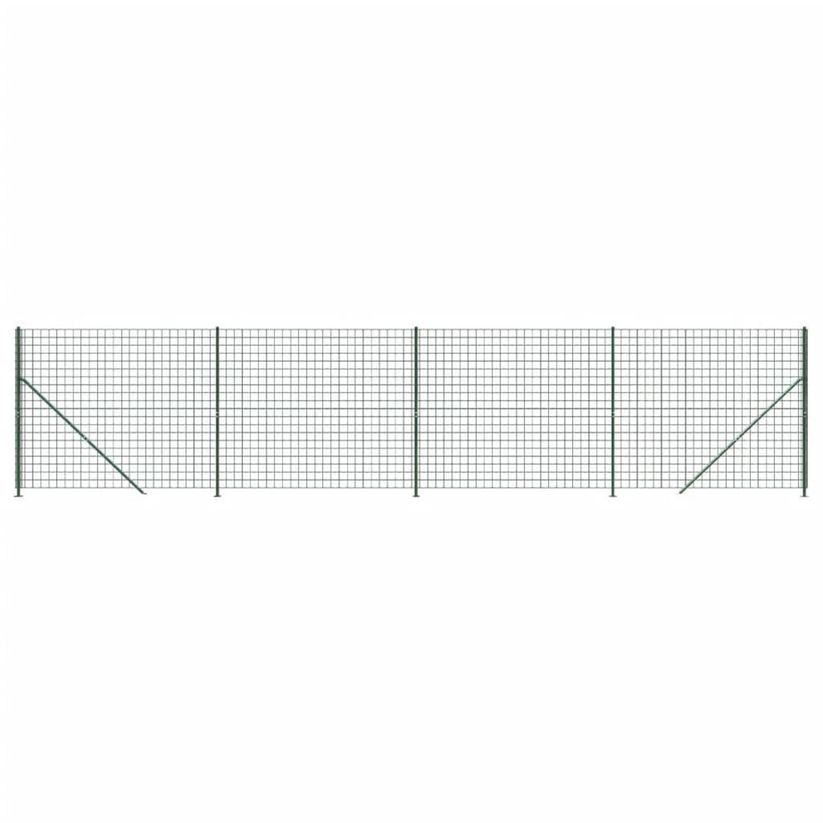 VIDAXL Cloture en treillis metallique avec bride vert 1,4x10 m