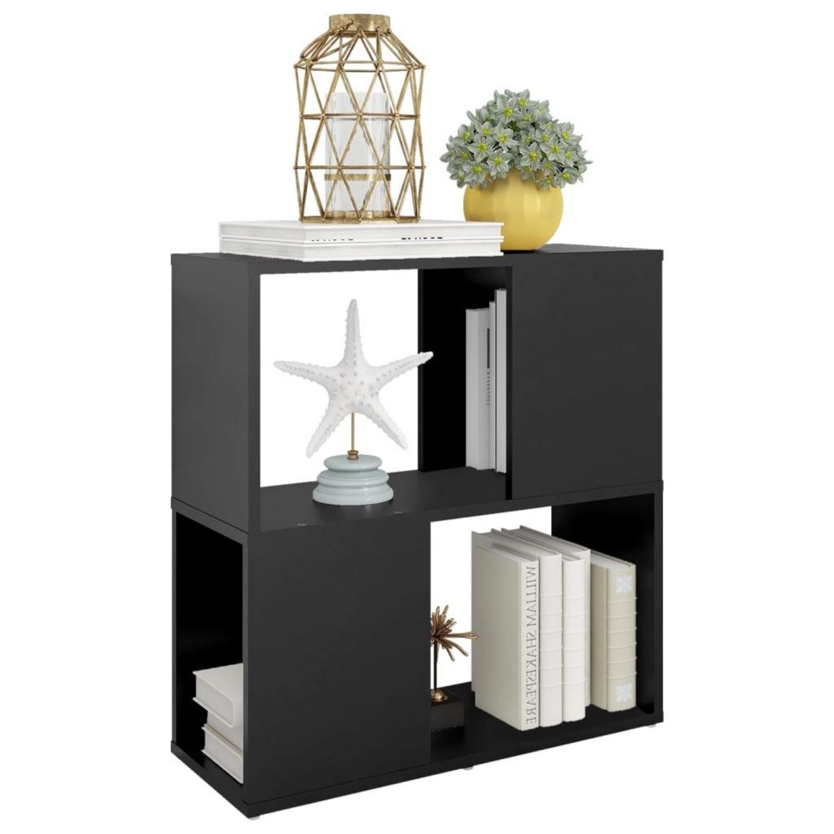 VIDAXL Bibliotheque Noir 60x24x63 cm Bois d'ingenierie