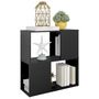 Voir la diapositive 5 : VIDAXL Bibliotheque Noir 60x24x63 cm Bois d'ingenierie