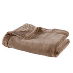 DODO Plaid Beige Dodo Toucher Ultra Doux 130x170. Coloris disponibles : Marron