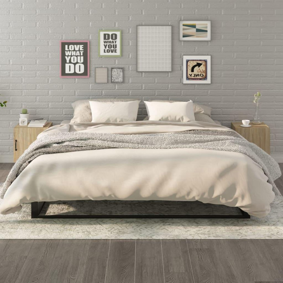 VIDAXL Tables de chevet 2 pcs Chene Sonoma Bois d'ingenierie