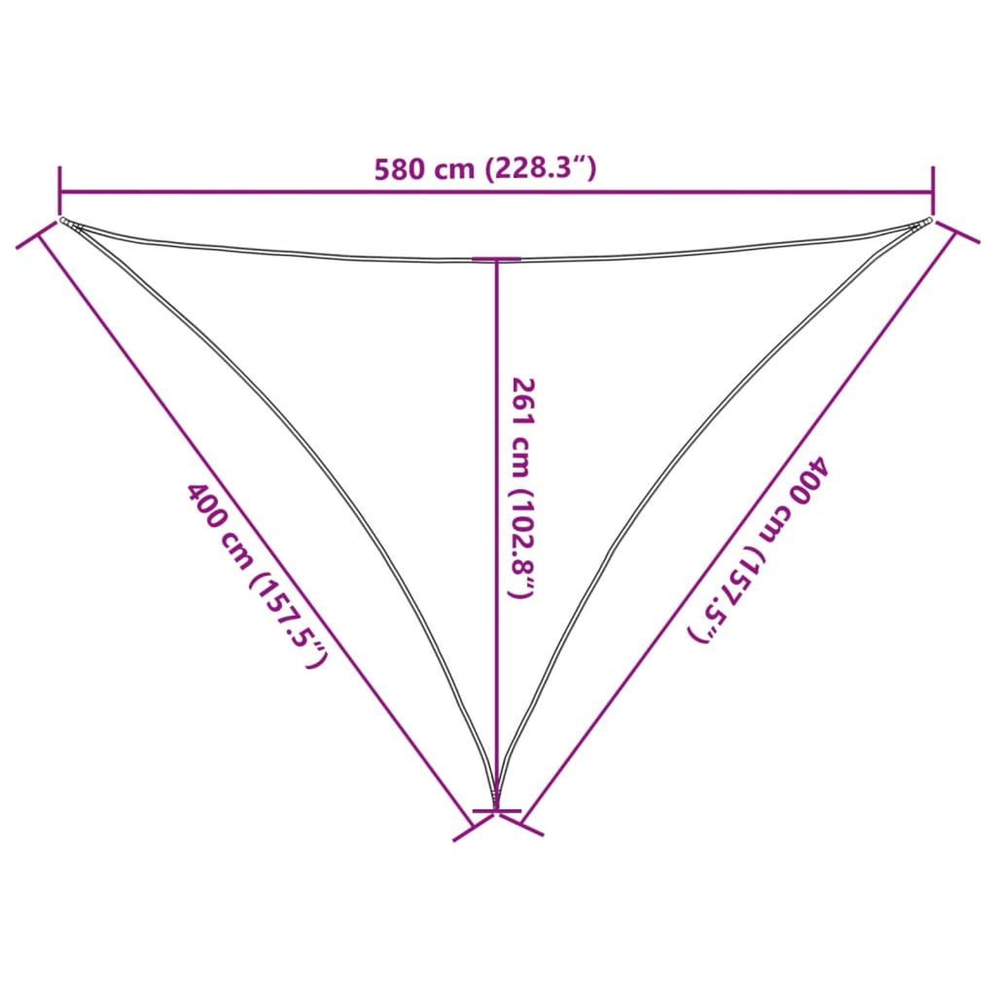 Voir la diapositive 6 : VIDAXL Voile d'ombrage 160 g/m^2 Taupe 4x4x5,8 m PEHD