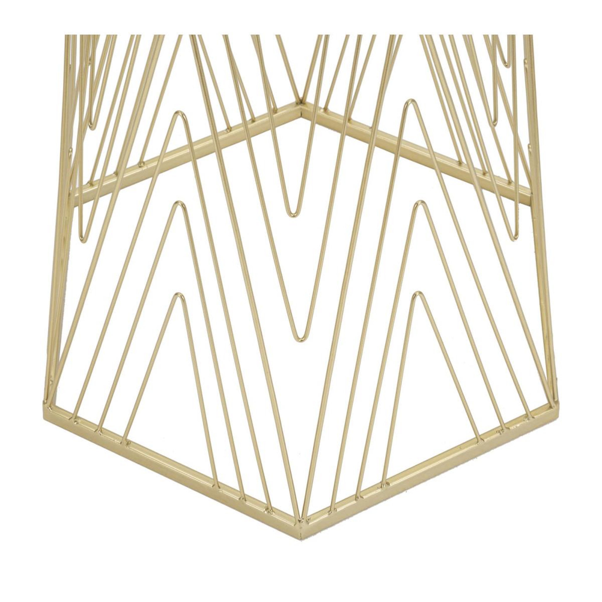 Voir la diapositive 5 : Paris Prix Table d'appoint hexagonale design  lines  80cm or