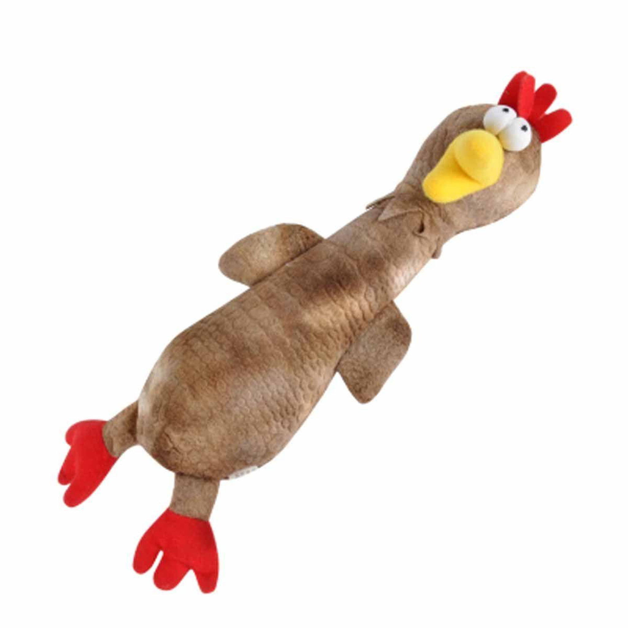 HOMEA Peluche pour chien  coq  32cm marron