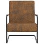 Voir la diapositive 2 : VIDAXL Chaise cantilever Marron Tissu