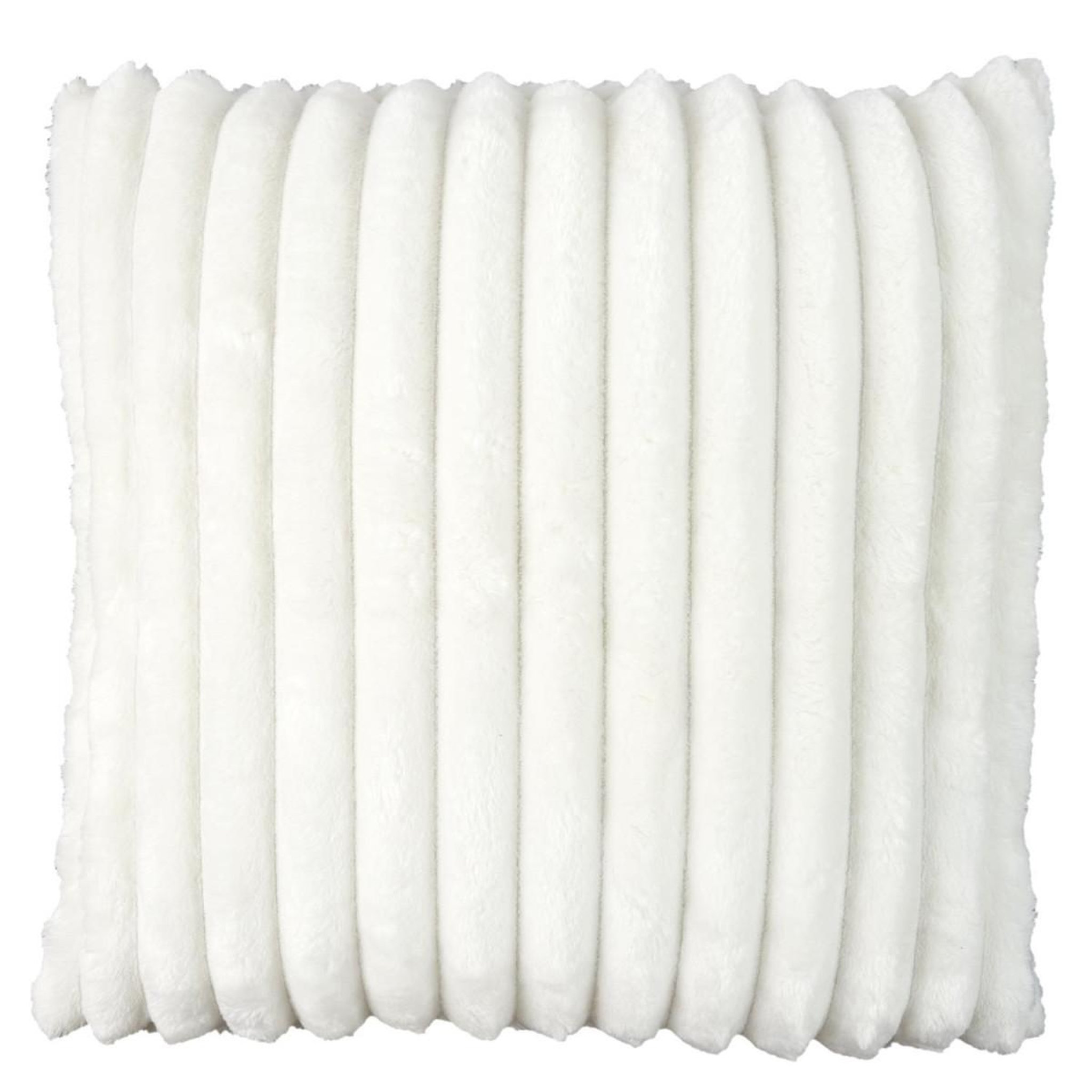 The Home Deco Factory Coussin déco  côtelé  40x40cm écru