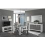 Voir la diapositive 3 : Buffet design moderne 3 portes laqué brillant bicolore L160 cm MILANO