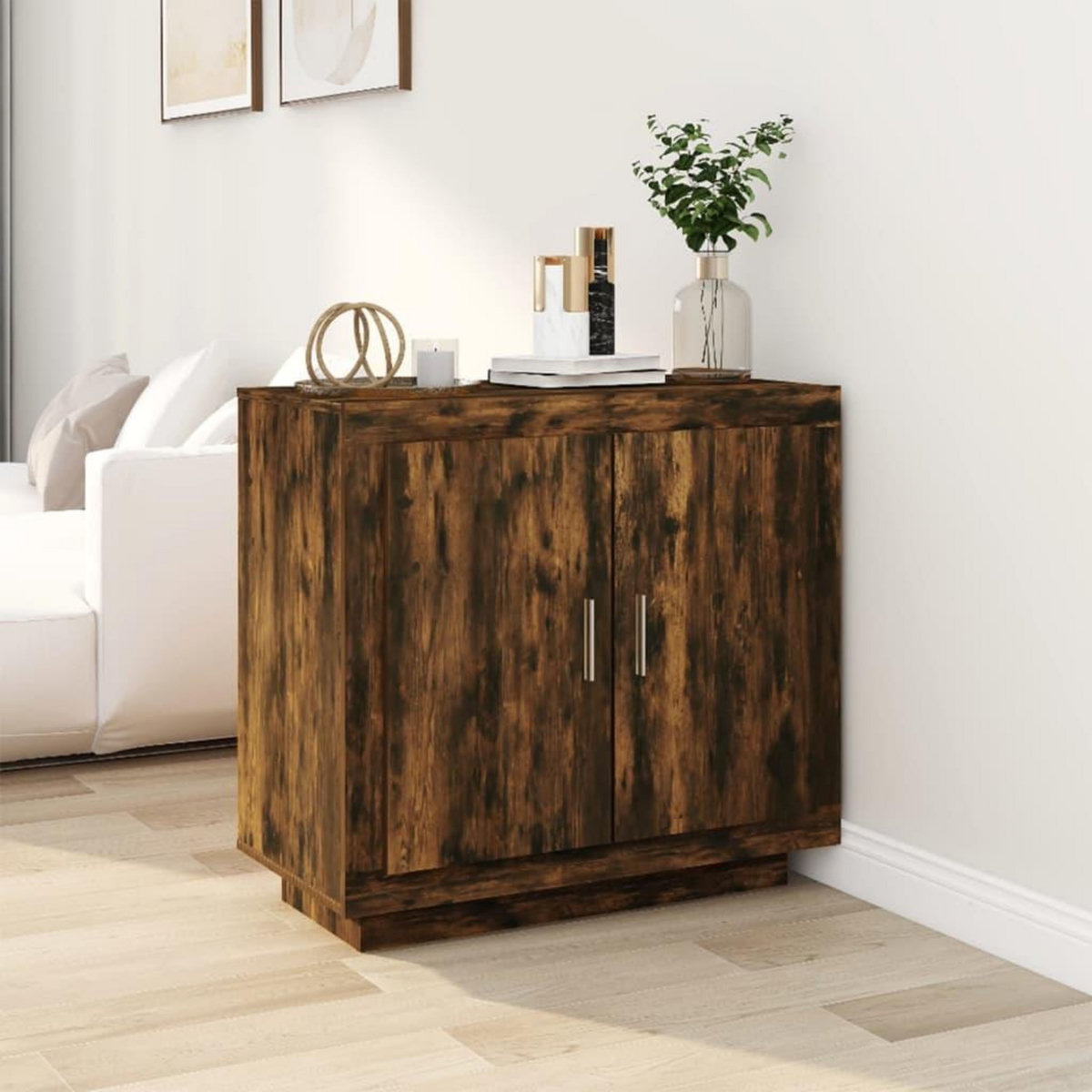 VIDAXL Buffet Chene fume 80x40x75 cm Bois d'ingenierie