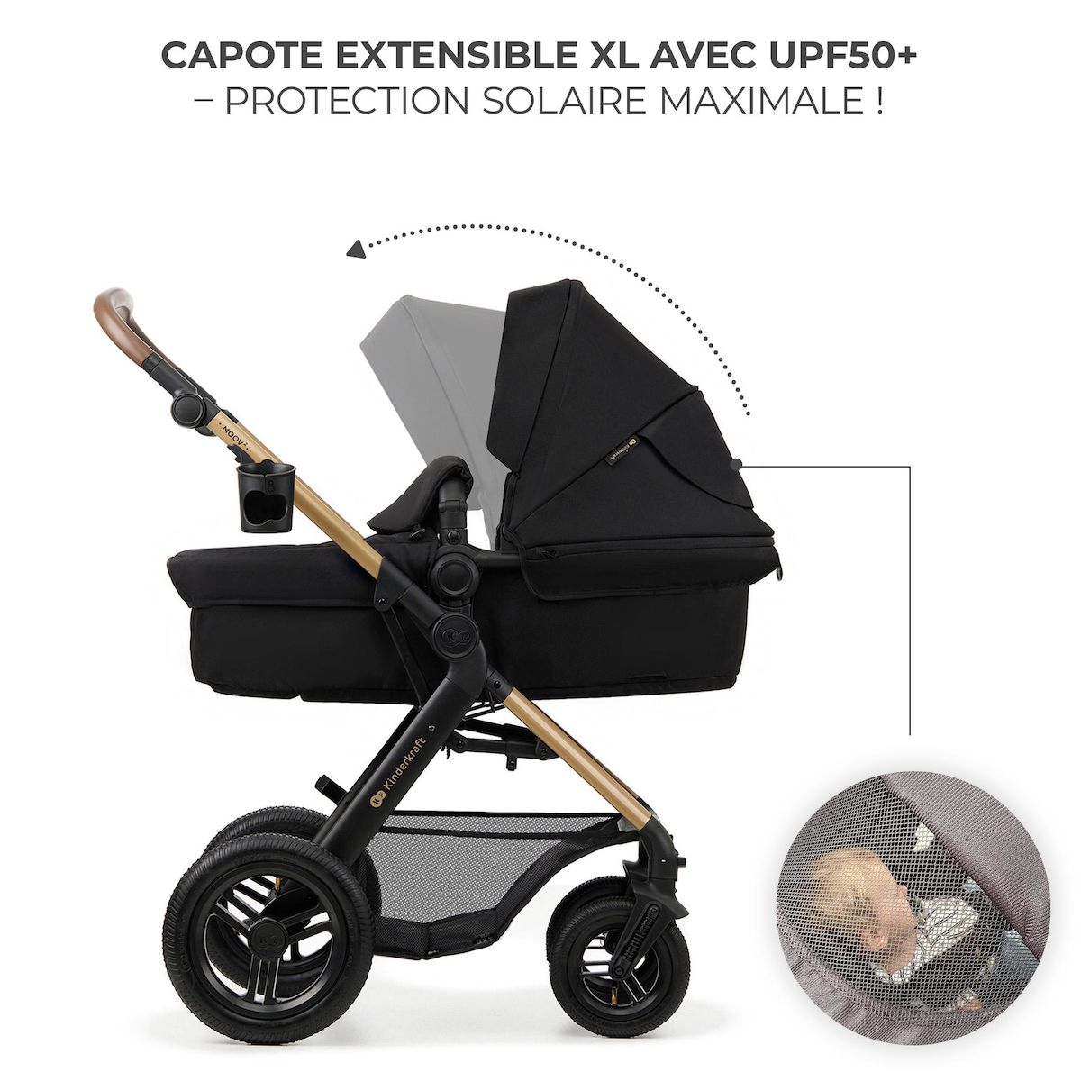 KINDERKRAFT Poussette 4en1 moov 2 pratique et confortable