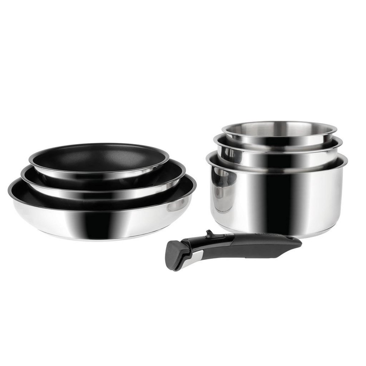 SITRAM Batterie de cuisine induction 7 pièces inox amovible