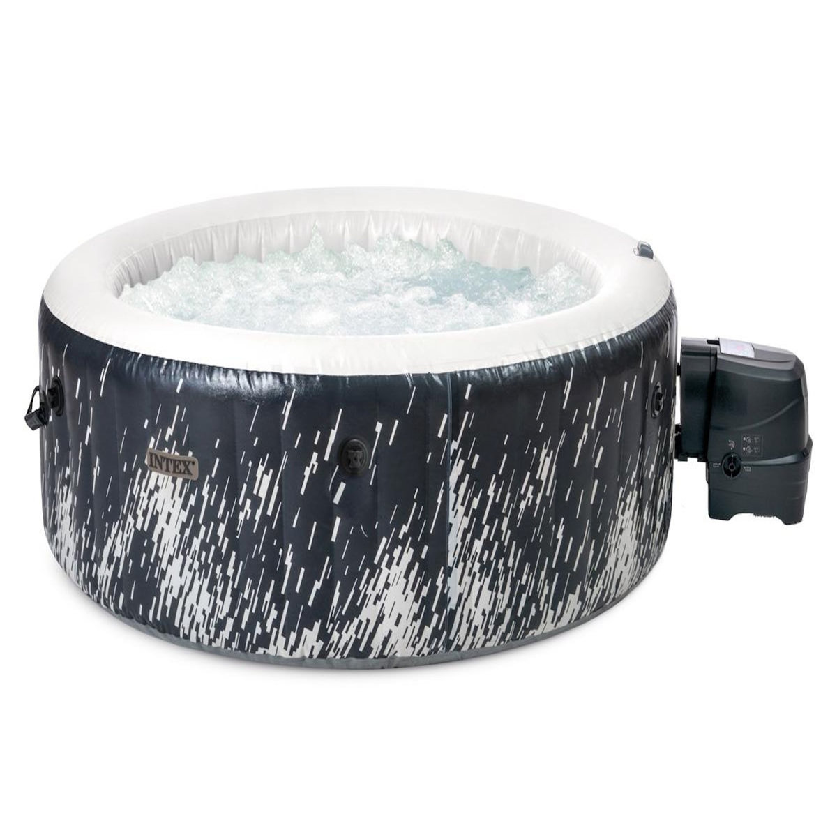 INTEX Spa gonflable PureSpa Galaxie rond Bulles avec LED 4 places - Intex