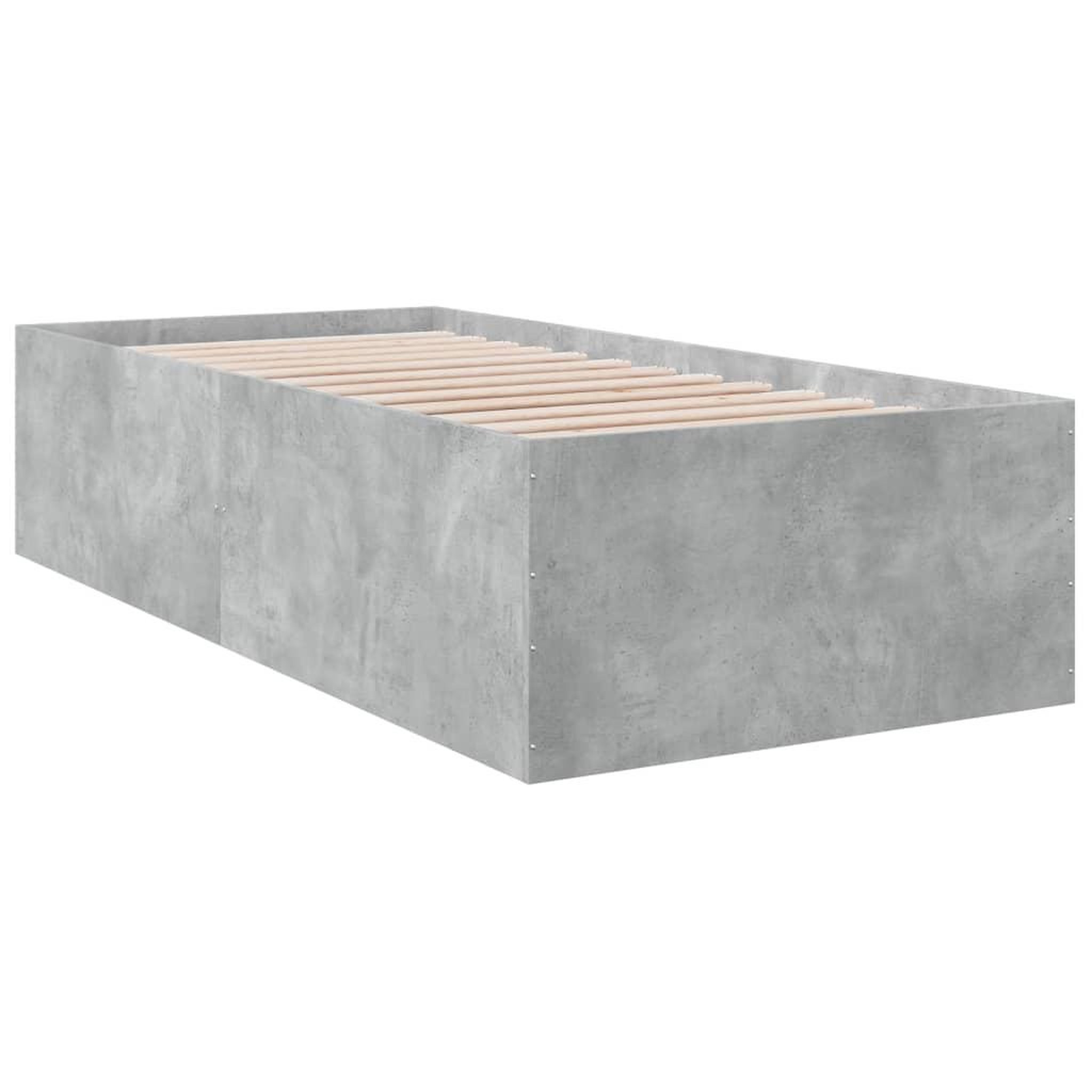 Voir la diapositive 3 : VIDAXL Cadre de lit sans matelas gris beton 75x190 cm