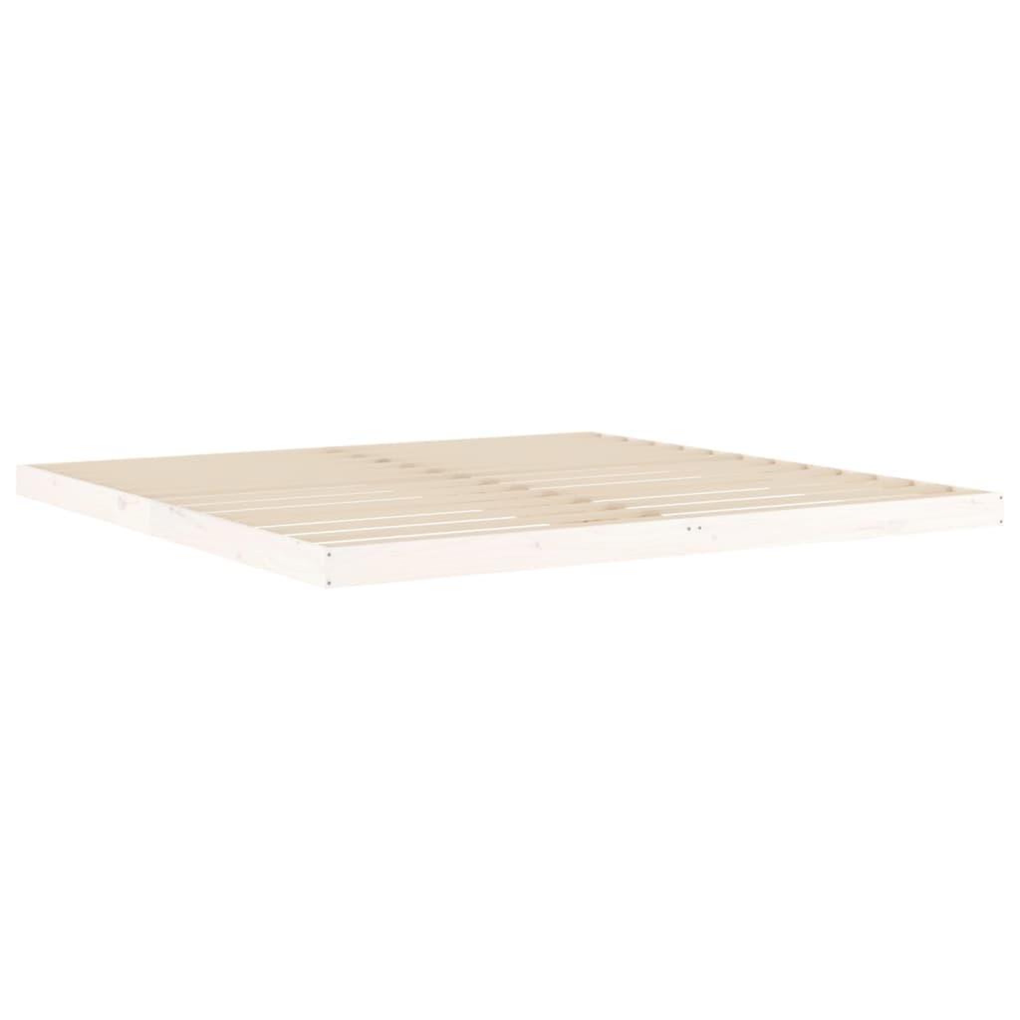 Voir la diapositive 4 : VIDAXL Cadre de lit sans matelas blanc 200x200 cm bois massif de pin