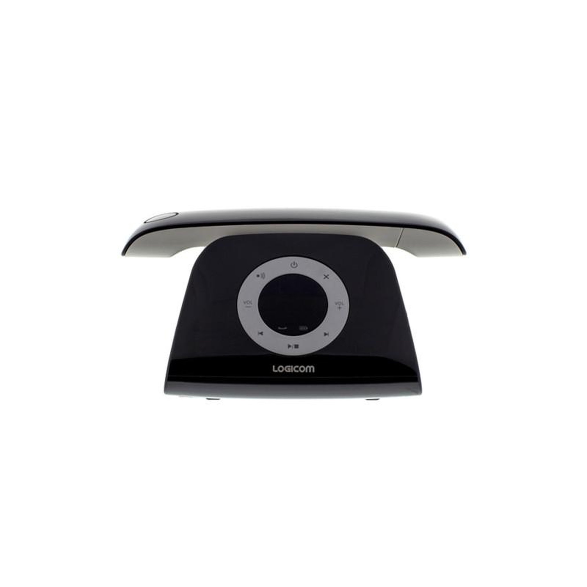 Logicom Téléphone sans fil Logicom Telephone fixe design retro repondeur Noir