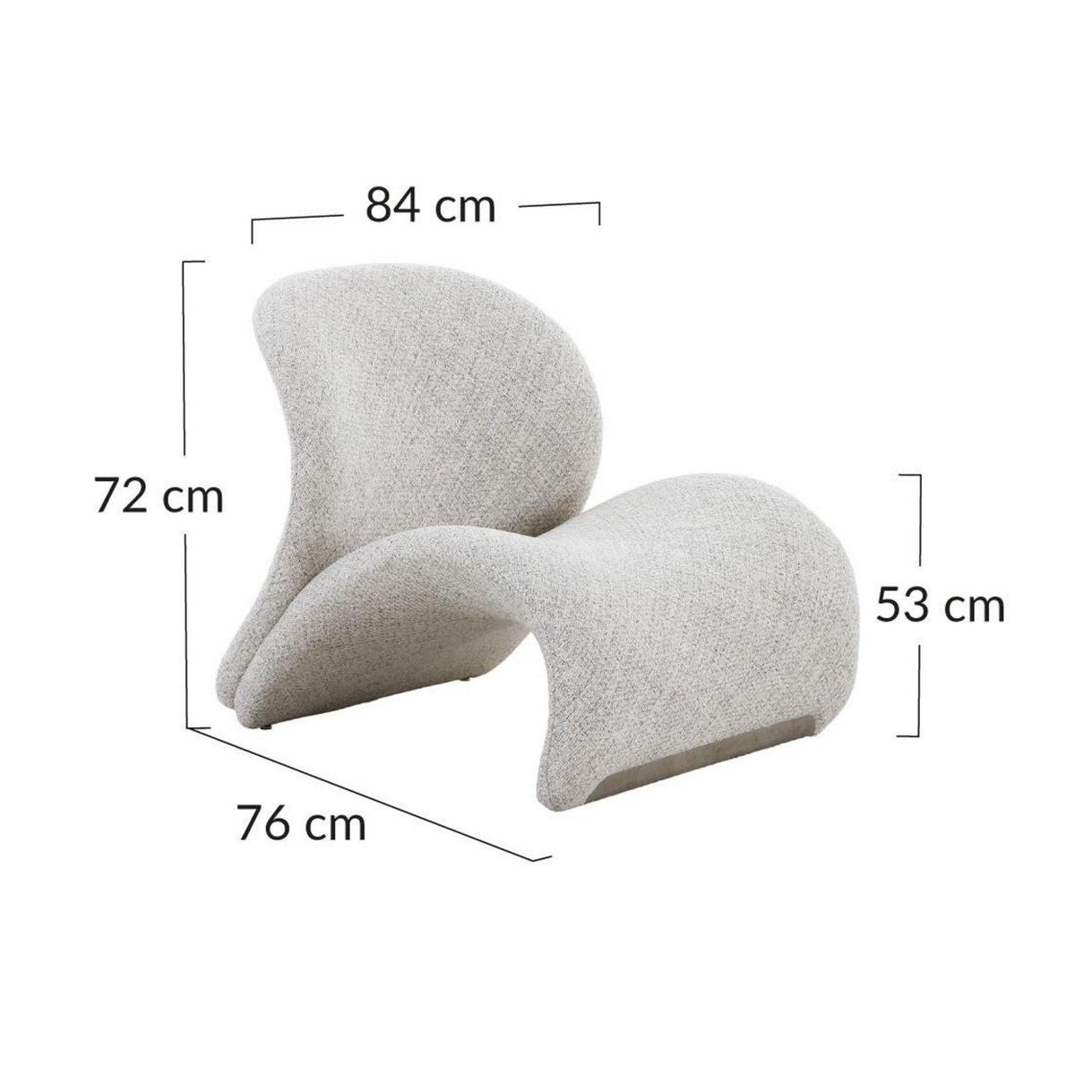 LISA DESIGN Mattia - fauteuil - en tissu