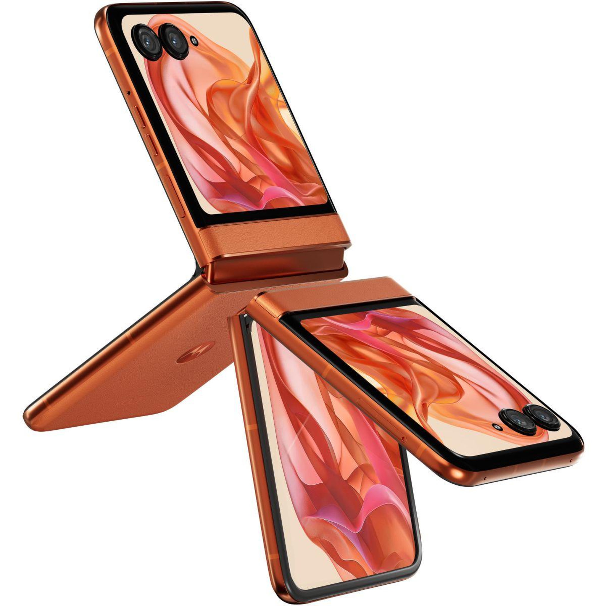 Voir la diapositive 2 : MOTOROLA Smartphone Razr 50 Orange Cuivre 256Go