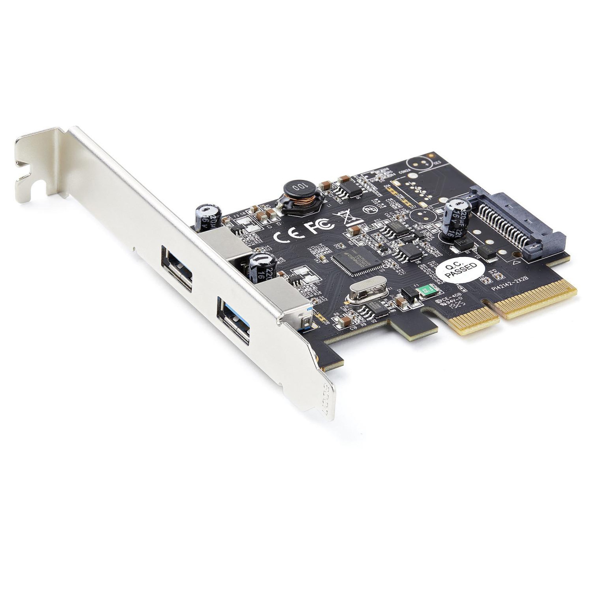 Voir la diapositive 2 : Startech Startech.com carte pcie 2 ports usb - 10gbps/port - carte contrôleur hôte usb 3.2 gen 2 type-a pci express 3.0 x2 - carte adaptateur additionnelle - full/low profile - windows & linux