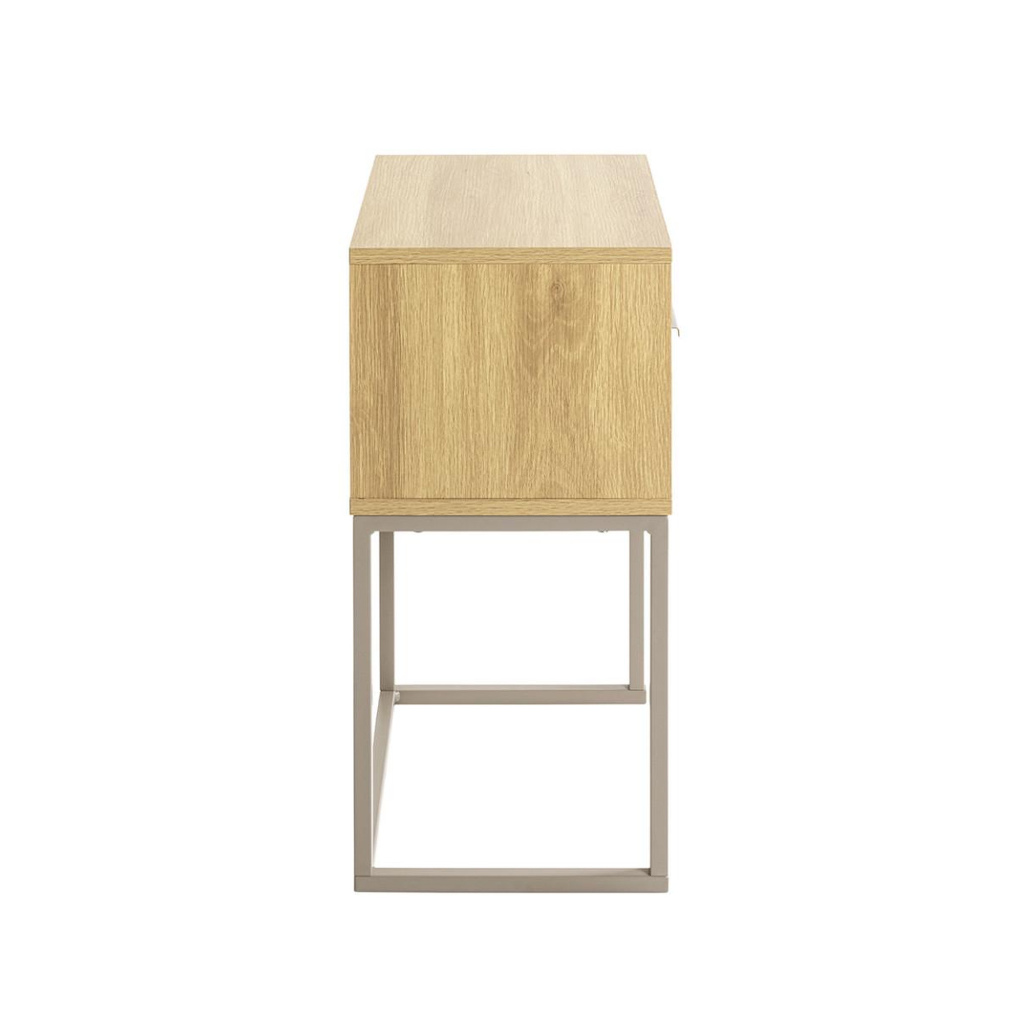 Voir la diapositive 3 : Paris Prix Table de chevet avec tiroir  malmö  60cm chêne & beige
