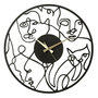 Voir la diapositive 1 : Paris Prix Horloge Murale en Métal  Visages  49cm Noir