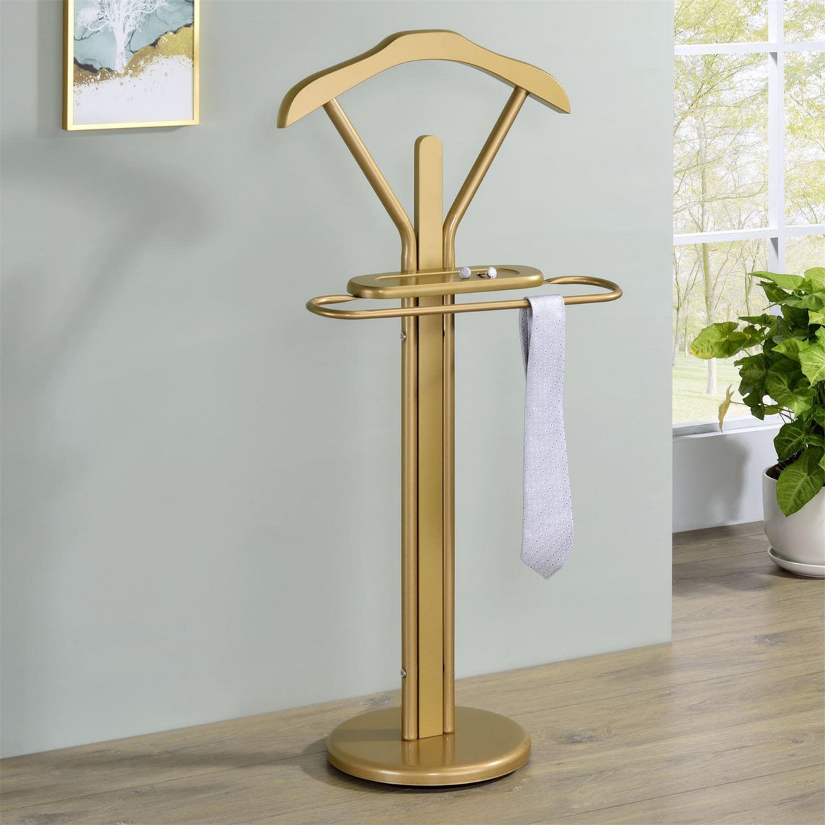 IDIMEX Valet FABIO, en métal laqué et MDF