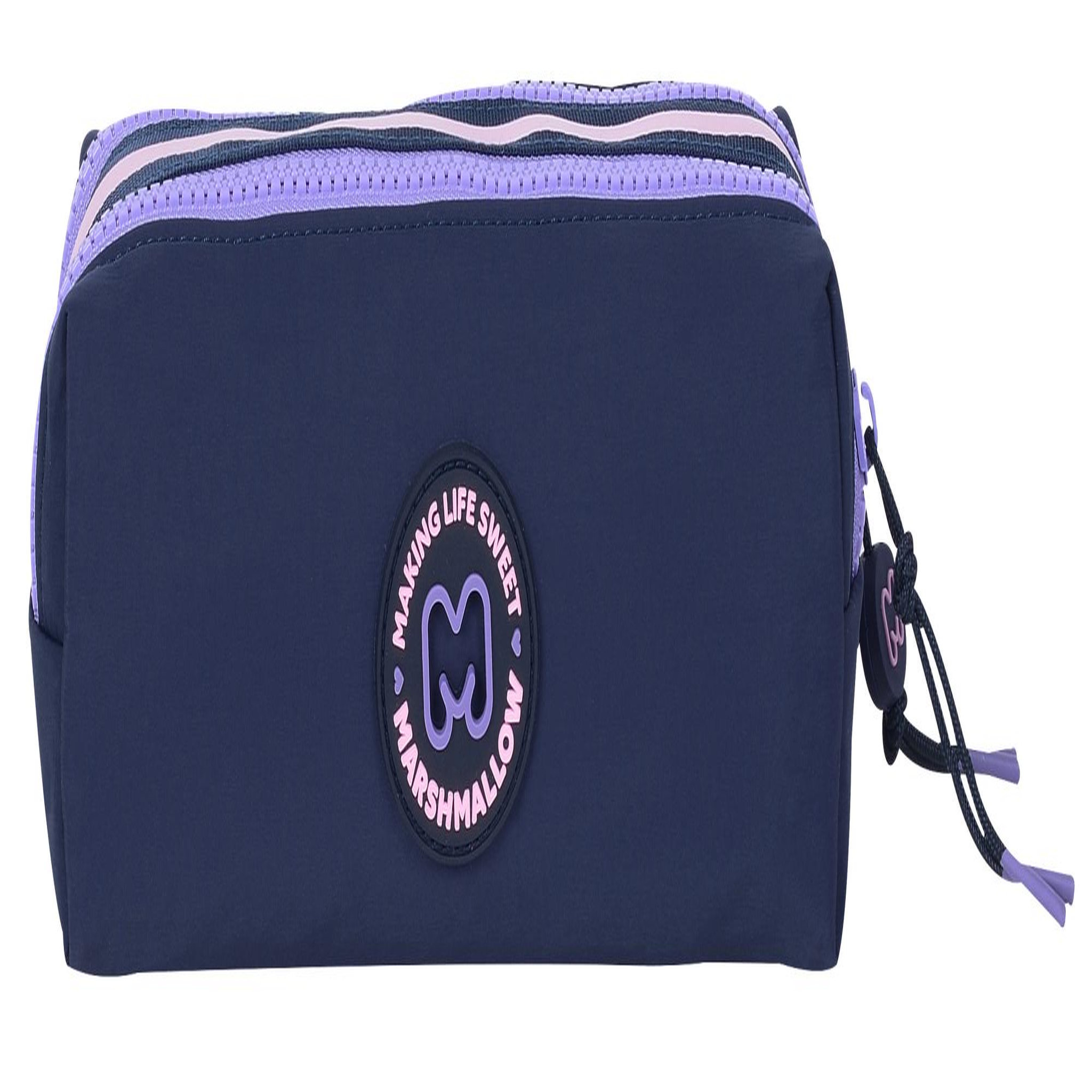 Voir la diapositive 3 : Bagtrotter MARSHMALLOW - Trousse scolaire double compartiment GLIMMED - Bleu nuit - Fille