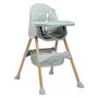 Voir la diapositive 3 : BEBELISSIMO Bebelissimo - Chaise haute 2 en 1 - Evolutive - Réglable - Pliable - vert -woodie