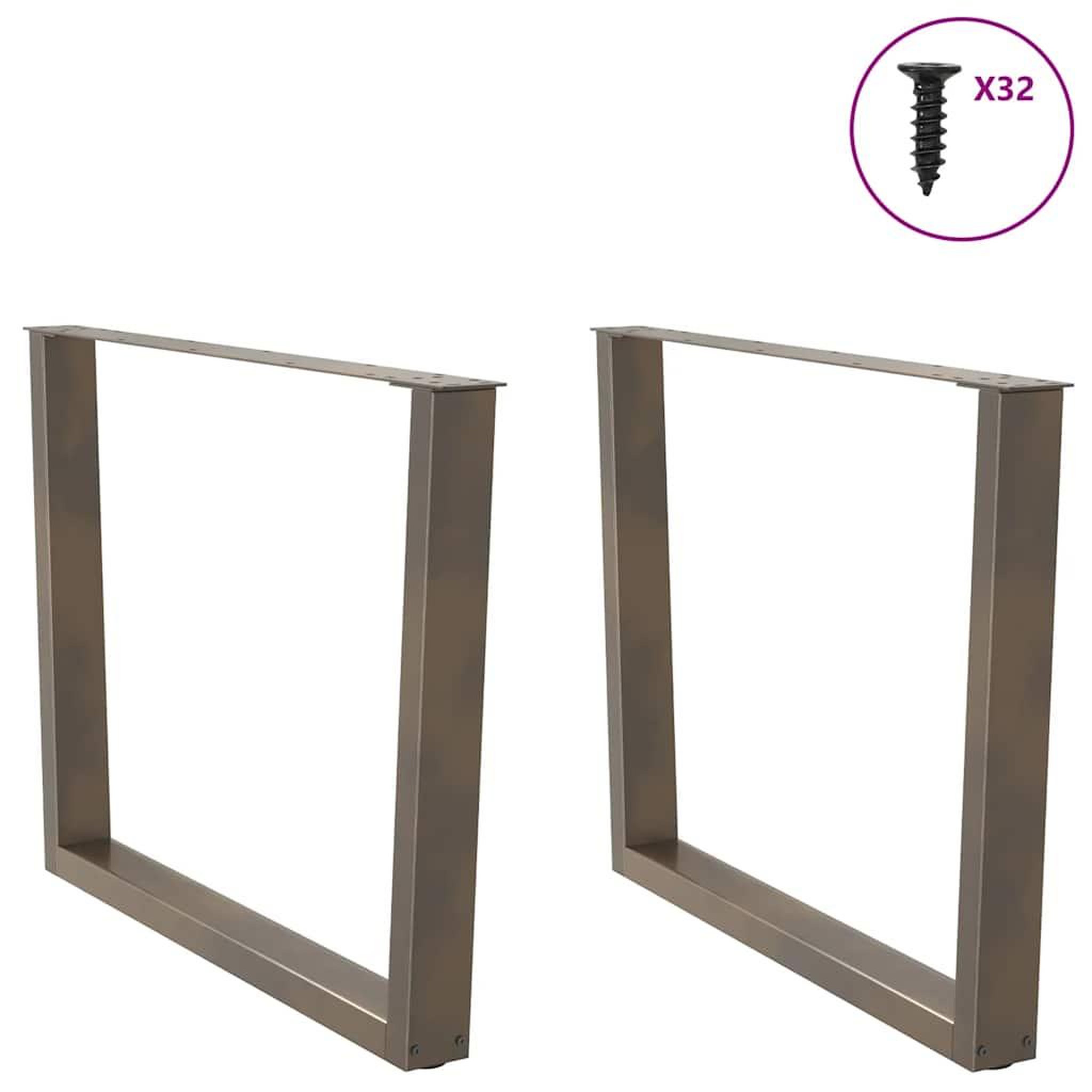 Voir la diapositive 3 : VIDAXL Pieds de table a manger forme de V 2 pcs 100x(72-73,3) cm acier